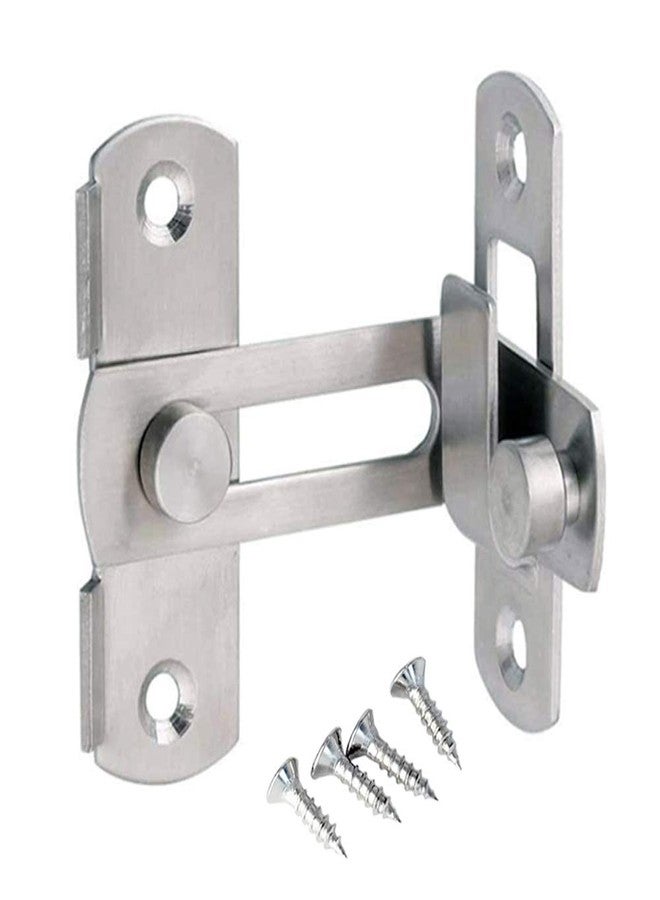TAROSE 90 Degree Stainless Steel Flip Latch Sliding Door Safety Lock Right Angle Curved Buckle Brushed Finish - Image 1